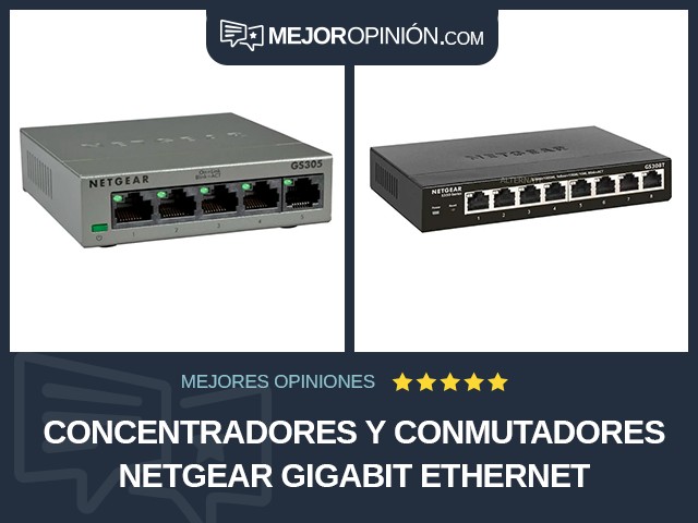 Concentradores y conmutadores NETGEAR Gigabit Ethernet