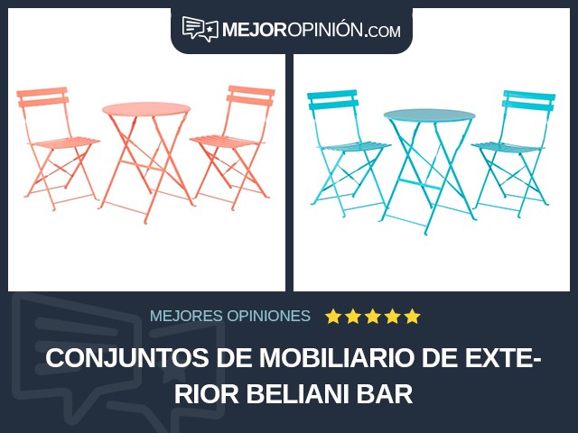 Conjuntos de mobiliario de exterior Beliani Bar