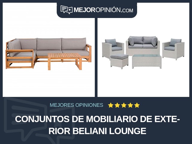 Conjuntos de mobiliario de exterior Beliani Lounge
