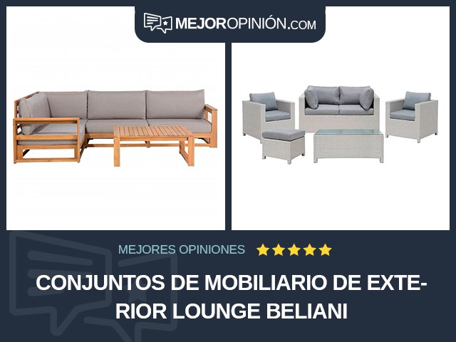 Conjuntos de mobiliario de exterior Lounge Beliani