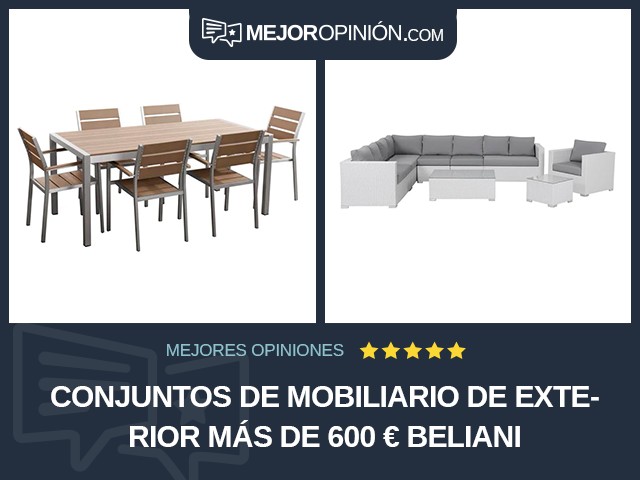 Conjuntos de mobiliario de exterior Más de 600 € Beliani
