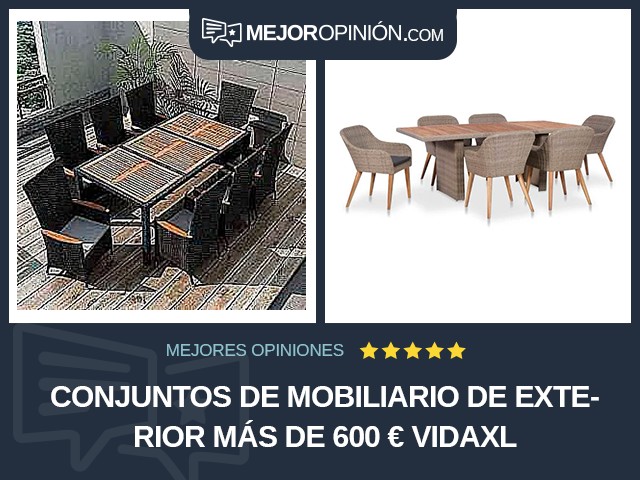 Conjuntos de mobiliario de exterior Más de 600 € vidaXL