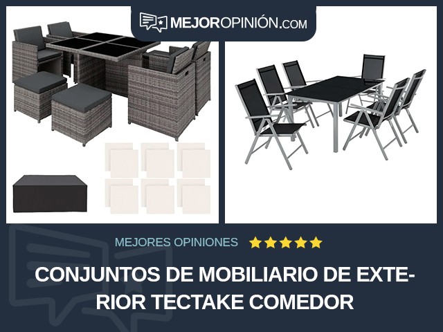 Conjuntos de mobiliario de exterior TecTake Comedor