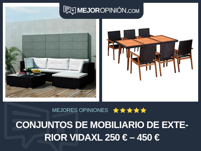 Conjuntos de mobiliario de exterior vidaXL 250 € – 450 €