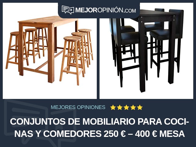 Conjuntos de mobiliario para cocinas y comedores 250 € – 400 € Mesa alta