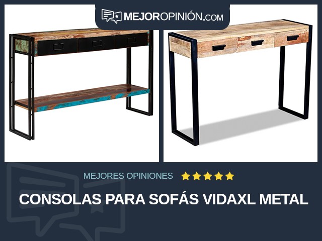 Consolas para sofás vidaXL Metal