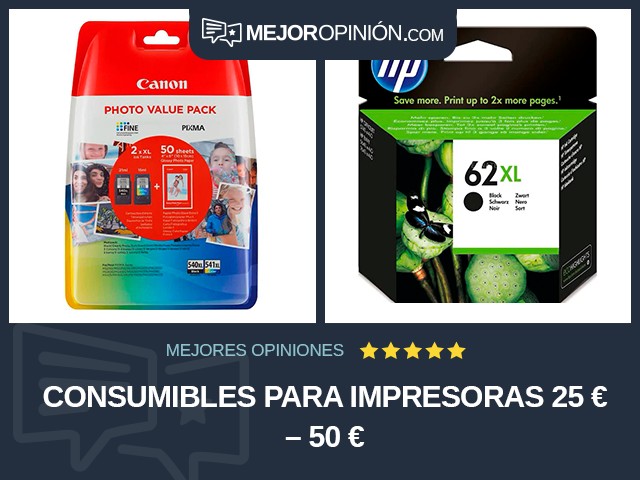 Consumibles para impresoras 25 € – 50 €