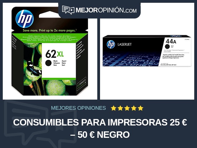 Consumibles para impresoras 25 € – 50 € Negro