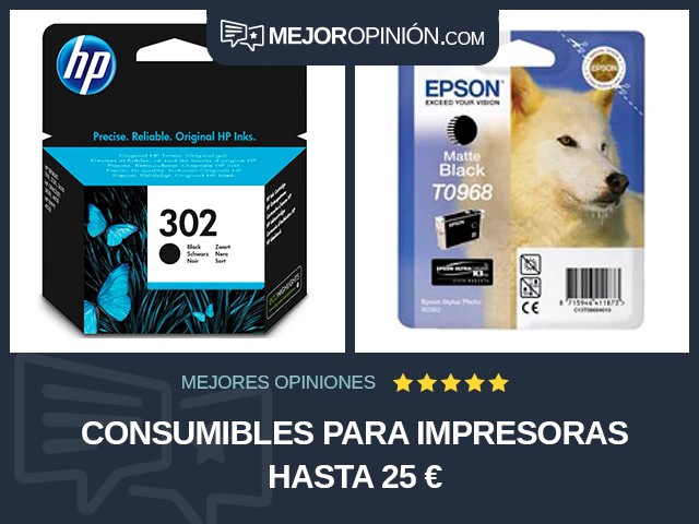 Consumibles para impresoras Hasta 25 €