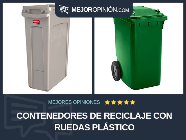Contenedores de reciclaje Con ruedas Plástico