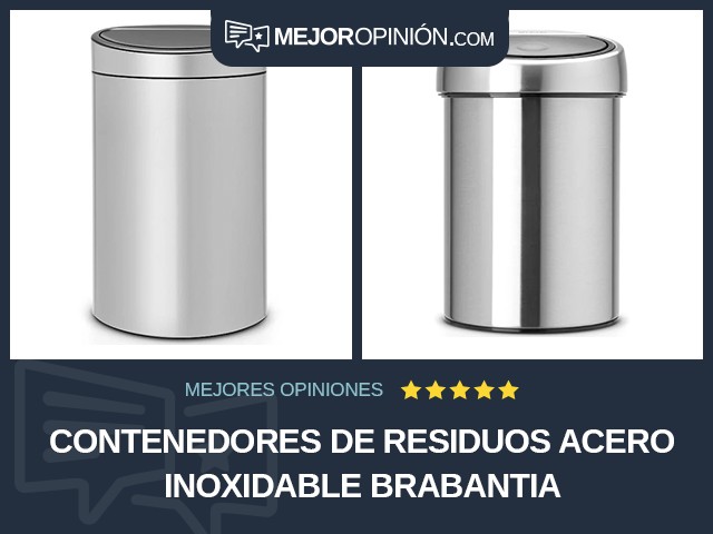 Contenedores de residuos Acero inoxidable Brabantia