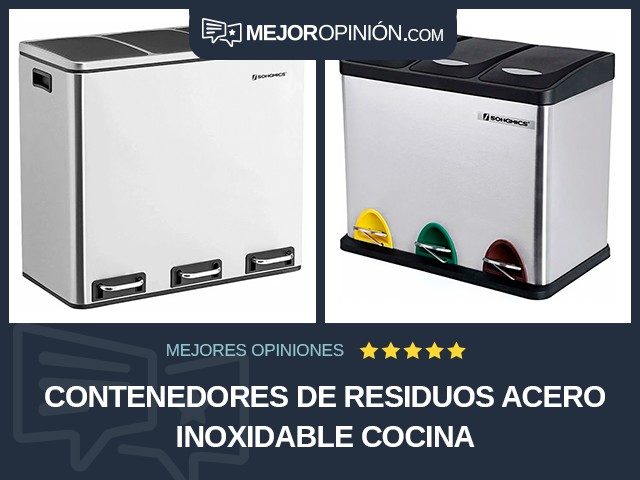 Contenedores de residuos Acero inoxidable Cocina