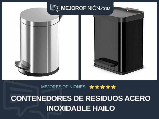 Contenedores de residuos Acero inoxidable Hailo