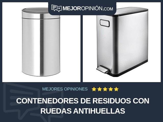 Contenedores de residuos Con ruedas Antihuellas