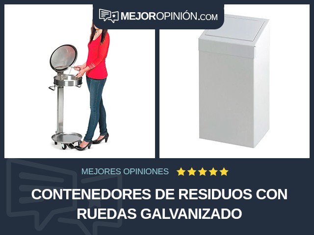 Contenedores de residuos Con ruedas Galvanizado