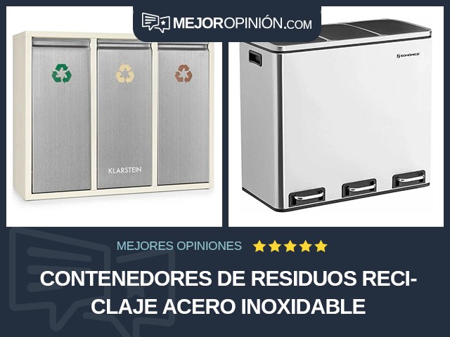 Contenedores de residuos Reciclaje Acero inoxidable