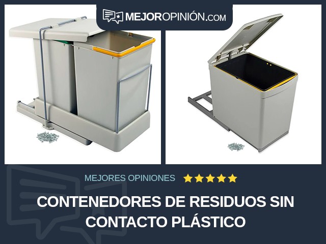 Contenedores de residuos Sin contacto Plástico