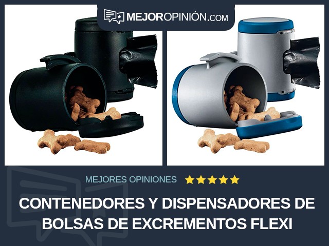 Contenedores y dispensadores de bolsas de excrementos flexi