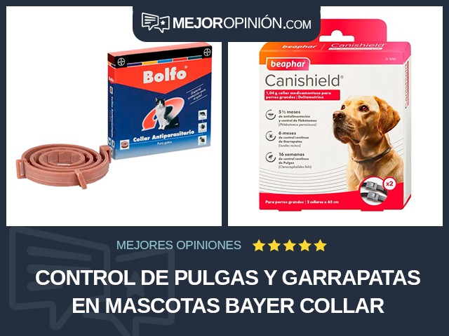 Control de pulgas y garrapatas en mascotas Bayer Collar