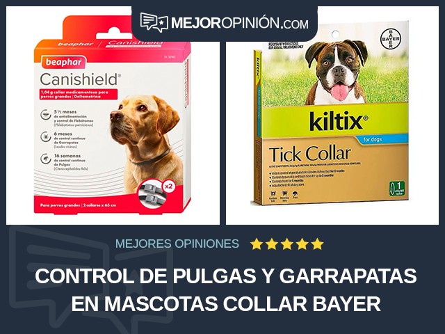 Control de pulgas y garrapatas en mascotas Collar Bayer