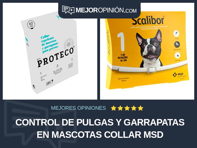 Control de pulgas y garrapatas en mascotas Collar MSD