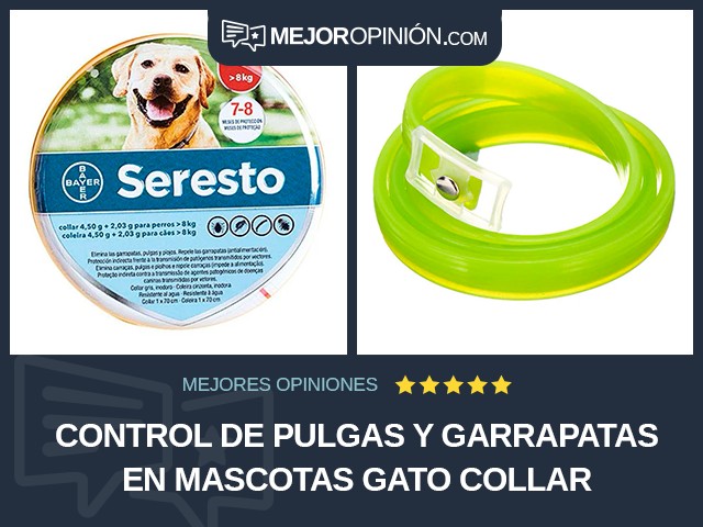 Control de pulgas y garrapatas en mascotas Gato Collar