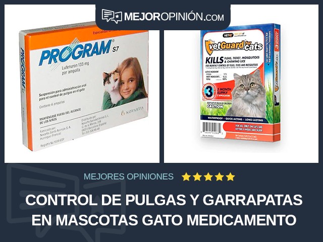 Control de pulgas y garrapatas en mascotas Gato Medicamento