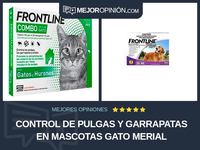 Control de pulgas y garrapatas en mascotas Gato Merial
