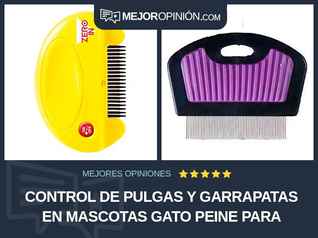 Control de pulgas y garrapatas en mascotas Gato Peine para pulgas