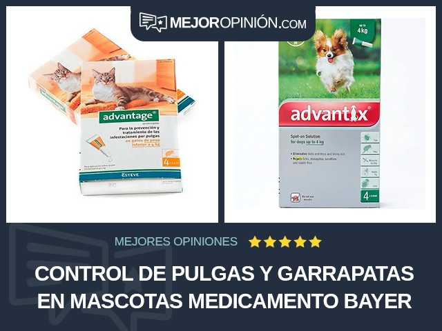 Control de pulgas y garrapatas en mascotas Medicamento Bayer