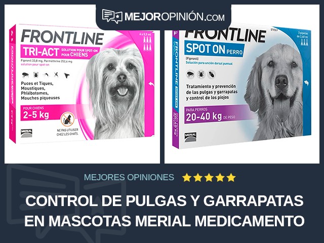 Control de pulgas y garrapatas en mascotas Merial Medicamento