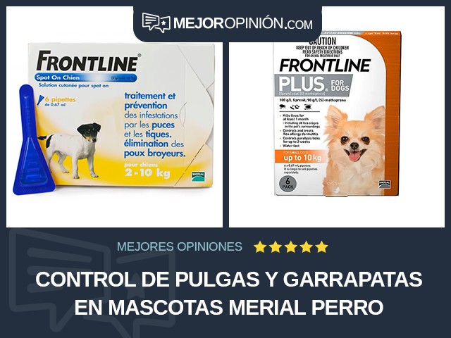 Control de pulgas y garrapatas en mascotas Merial Perro