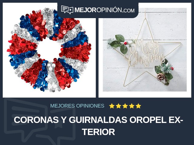 Coronas y guirnaldas Oropel Exterior