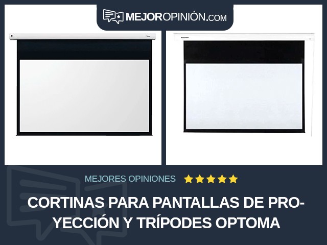 Cortinas para pantallas de proyección y trípodes Optoma