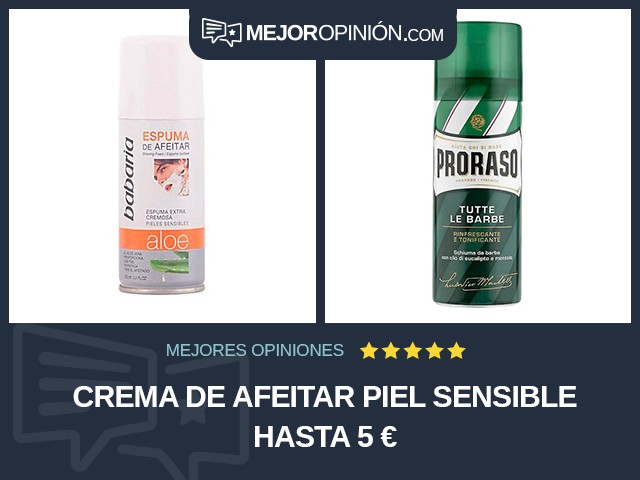 Crema de afeitar Piel sensible Hasta 5 €