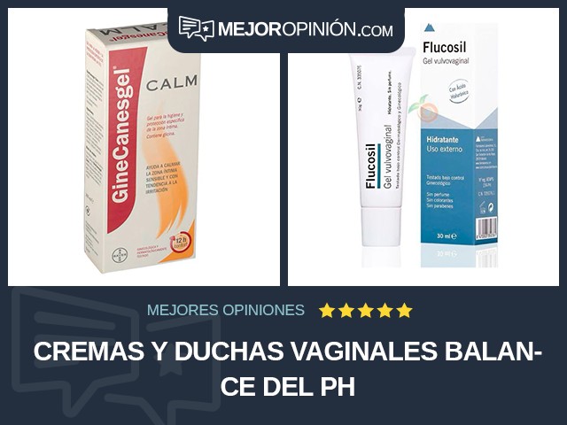 Cremas y duchas vaginales Balance del pH