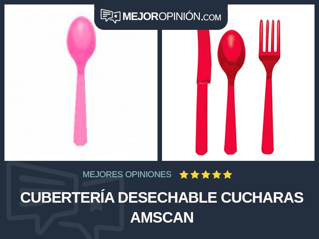 Cubertería desechable Cucharas Amscan