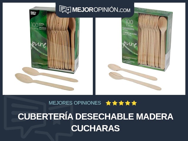 Cubertería desechable Madera Cucharas