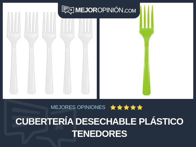 Cubertería desechable Plástico Tenedores