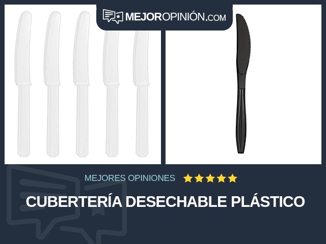 Cubertería desechable Plástico