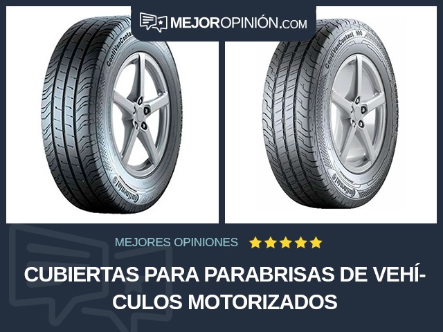 Cubiertas para parabrisas de vehículos motorizados