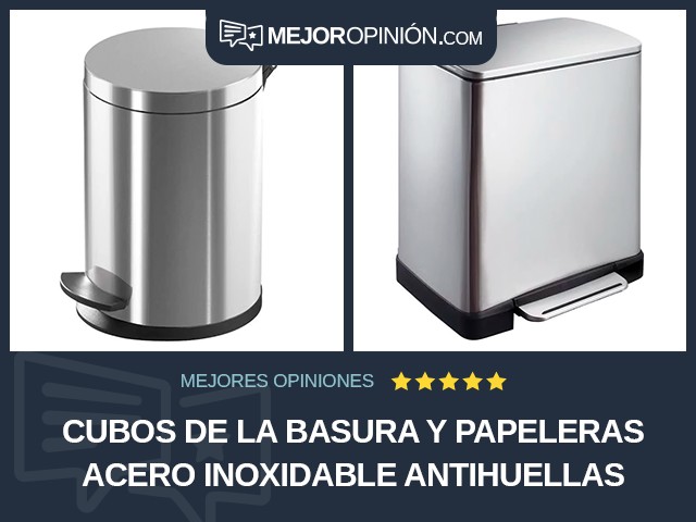 Cubos de la basura y papeleras Acero inoxidable Antihuellas