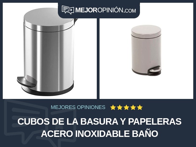 Cubos de la basura y papeleras Acero inoxidable Baño