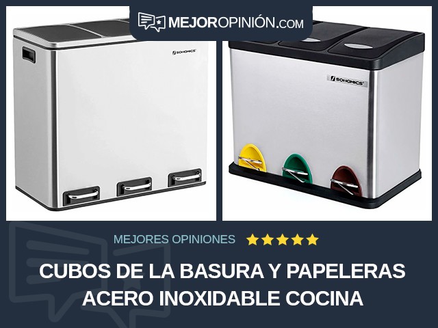 Cubos de la basura y papeleras Acero inoxidable Cocina