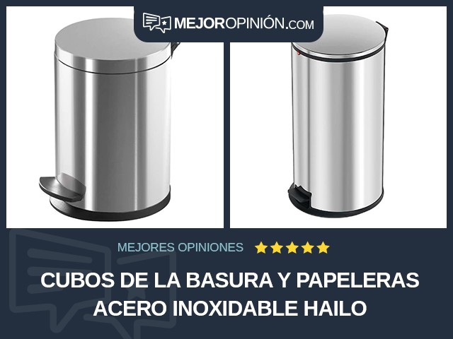 Cubos de la basura y papeleras Acero inoxidable Hailo