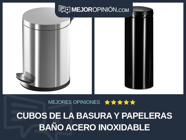 Cubos de la basura y papeleras Baño Acero inoxidable