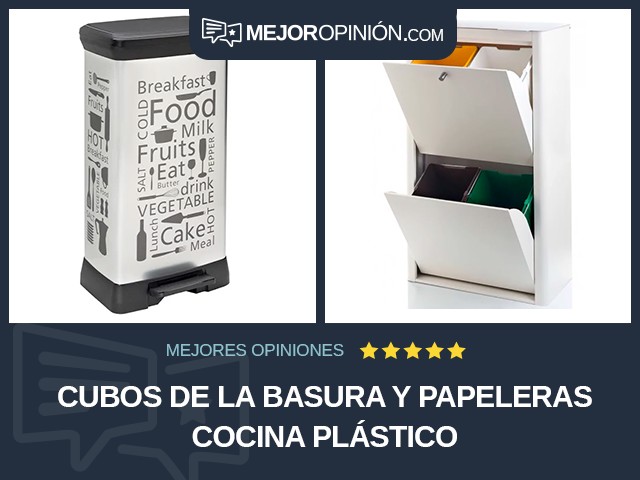 Cubos de la basura y papeleras Cocina Plástico