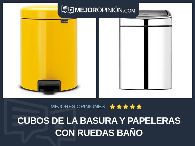 Cubos de la basura y papeleras Con ruedas Baño