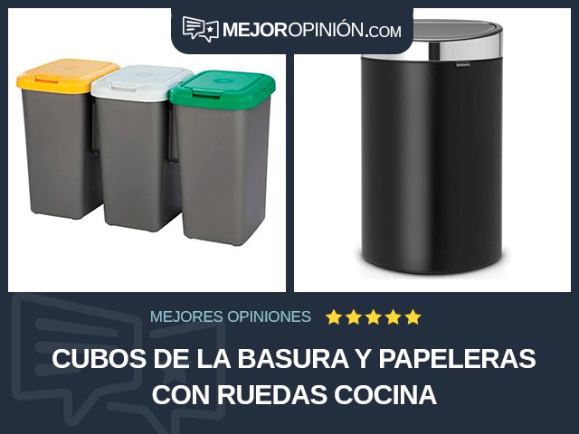 Cubos de la basura y papeleras Con ruedas Cocina