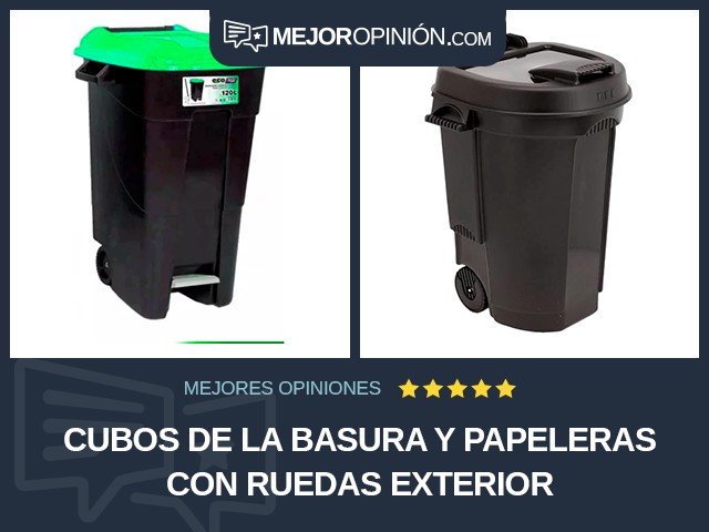 Cubos de la basura y papeleras Con ruedas Exterior